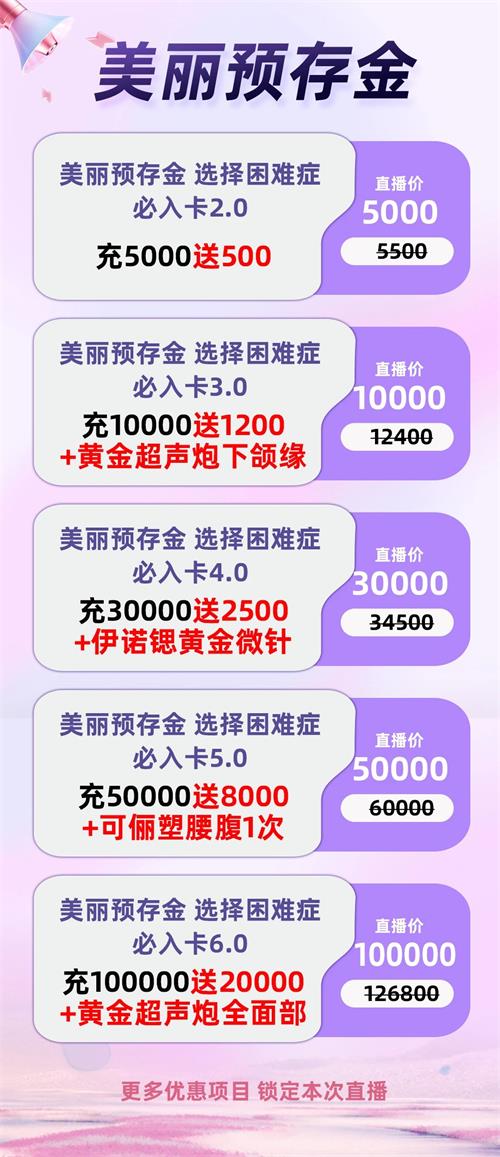 北京京通医院,京通医院美丽预存金